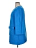 St. John Blue Wool Coat Size XL - photo 5