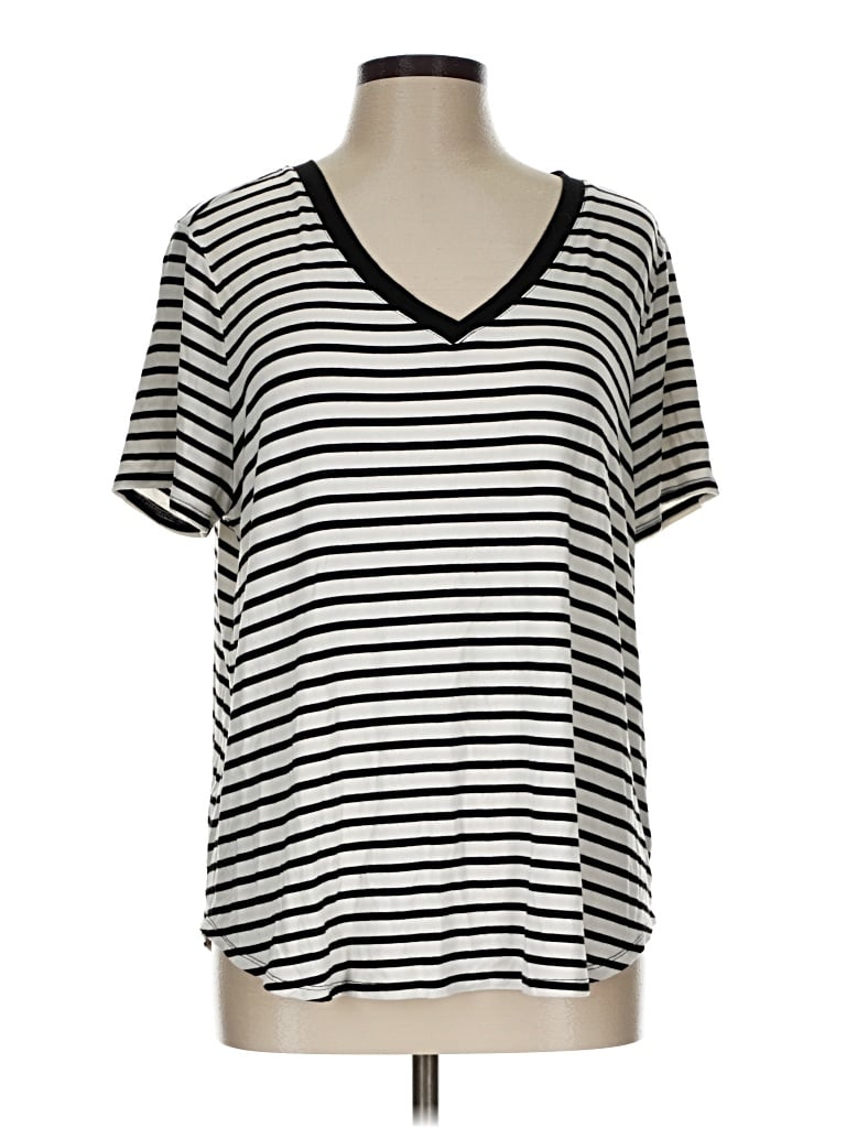 Pre-owned 89th & Madison Short Sleeve T-shirt In Ivory