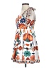 Unbranded 100% Polyester Print Orange Casual Dress Size XS - photo 5
