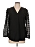 Unbranded Black Long Sleeve Blouse Size L - photo 1