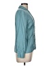 Talbots 100% Silk Solid Teal Long Sleeve Silk Top Size 6 - photo 4