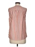 Eddie Bauer Stripes Red Orange Sleeveless Button-Down Shirt Size M - photo 2