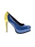 Simply Vera Vera Wang Color Block Blue Heels Size 8 1/2 - photo 1