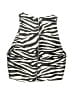 Josh Goot 100% Silk Silver Black Sleeveless Silk Top Size 4 - photo 2