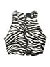Josh Goot 100% Silk Silver Black Sleeveless Silk Top Size 4 - photo 1