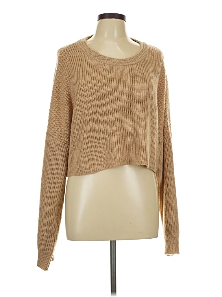 Pre-owned Prettylittlething Pullover Sweater In Tan
