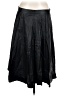 Maison Cinqcent 100% Polyurethane Solid Black Formal Skirt Size L - photo 1
