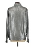 Ann Taylor LOFT 100% Polyester Metallic Silver Long Sleeve Blouse Size L (petite) - photo 2