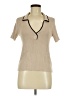 Shein 100% Polyester Tan Short Sleeve Blouse Size 6 - photo 1