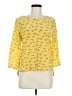 Maeve 100% Silk Yellow 3/4 Sleeve Silk Top Size M - photo 1