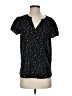 Hilary Radley 100% Polyester Stars Black Short Sleeve Top Size XS - photo 1
