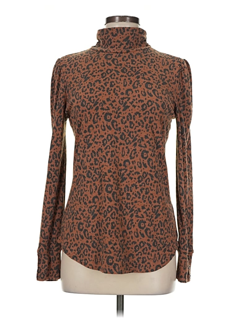 Pre-owned Jane And Delancey Long Sleeve Turtleneck In Brown