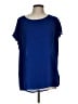 Pleione 100% Polyester Blue Short Sleeve Blouse Size L - photo 1