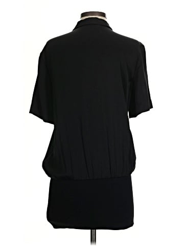 DKNY Short Sleeve Silk Top (view 2)