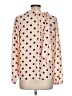 Cure 100% Polyester Polka Dots Pink Long Sleeve Blouse Size L - photo 2