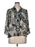 Draper's & Damon's 100% Polyester Animal Print Gray 3/4 Sleeve Blouse Size XL Petite - photo 1