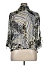 Draper's & Damon's 100% Polyester Animal Print Gray 3/4 Sleeve Blouse Size XL Petite - photo 2