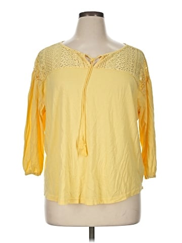 Chaps 3/4 Sleeve Blouse (view 1)