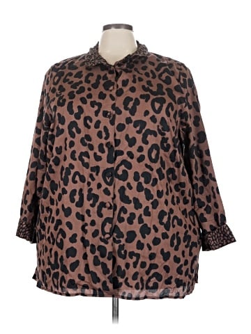 Foxcroft 3/4 Sleeve Button-Down Shirt (view 1)