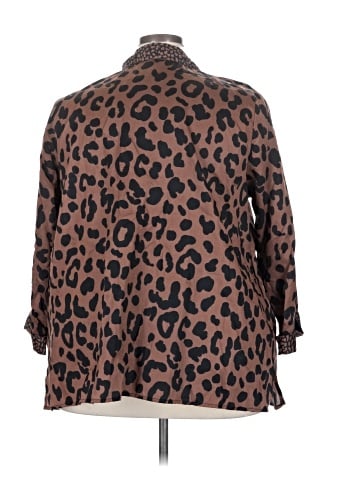 Foxcroft 3/4 Sleeve Button-Down Shirt (view 2)