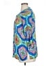 John Mark 100% Viscose Argyle Checkered-gingham Chevron-herringbone Color Block Floral Graphic Ombre Paisley Tropical Blue 3/4 Sleeve Blouse Size XL - photo 5