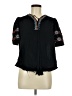 Unbranded 100% Polyester Black Short Sleeve Blouse Size M - photo 1