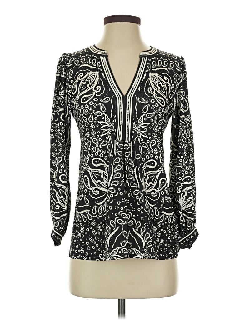 Hale Bob Long Sleeve Blouse In Black