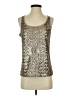 Winter Silks 100% Polyester Silver Sleeveless Top Size S - photo 1