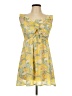 Guess 100% Polyester Tropical Yellow Casual Dress Size 12 - photo 1