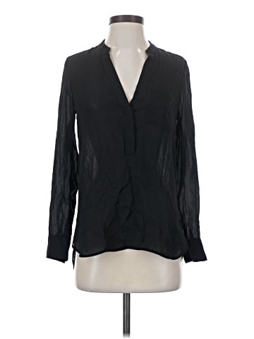 Vince. Long Sleeve Silk Top (view 1)