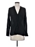 Vince. 100% Silk Black Long Sleeve Silk Top Size 2 - photo 1