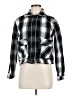 Lucky Brand 100% Cotton Plaid Silver Black Jacket Size M - photo 1