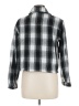 Lucky Brand 100% Cotton Plaid Silver Black Jacket Size M - photo 2
