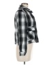 Lucky Brand 100% Cotton Plaid Silver Black Jacket Size M - photo 4