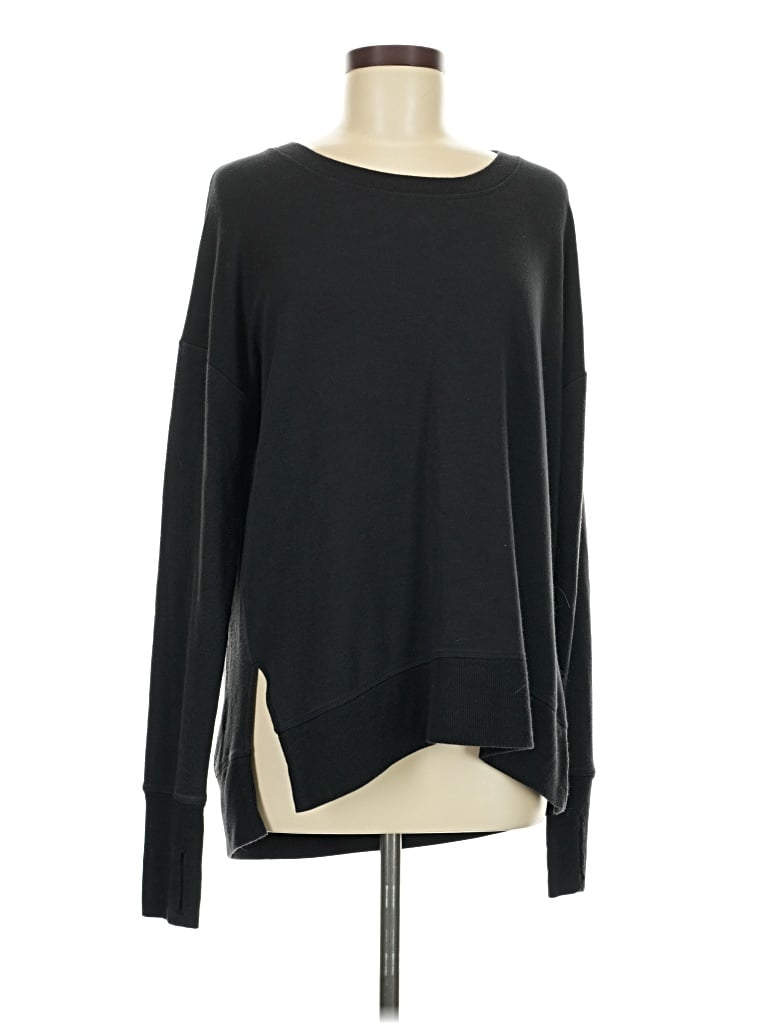 Pre-owned Athleta Long Sleeve T-shirt In Black