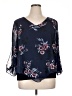Alyx 100% Polyester Blue 3/4 Sleeve Blouse Size XL - photo 1