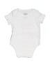 First Impressions 100% Cotton Print White Short Sleeve Onesie Size 0-3 mo - photo 1