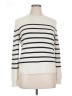 MNG Stripes Ivory Turtleneck Sweater Size XL - photo 1