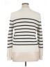 MNG Stripes Ivory Turtleneck Sweater Size XL - photo 2
