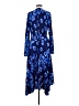 Scoop 100% Polyester Paisley Blue Casual Dress Size M - photo 2