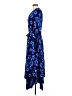 Scoop 100% Polyester Paisley Blue Casual Dress Size M - photo 5
