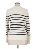 MNG Stripes Ivory Pullover Sweater Size XL - photo 2