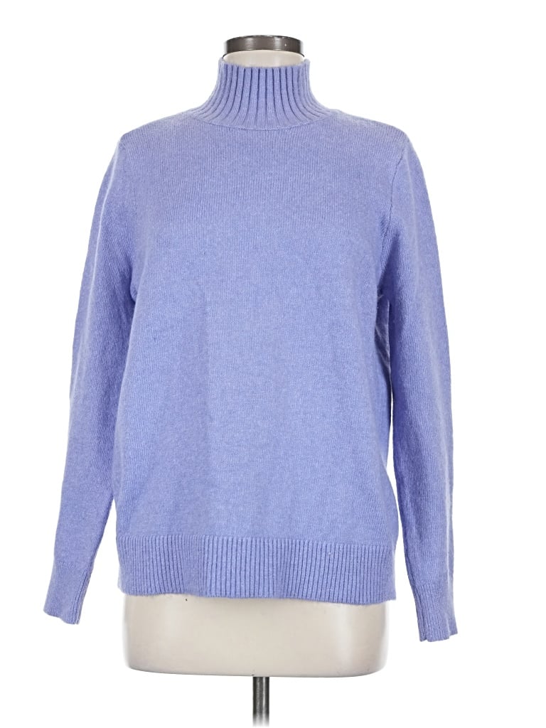 Pre-owned Ann Taylor Loft Turtleneck Sweater In Blue