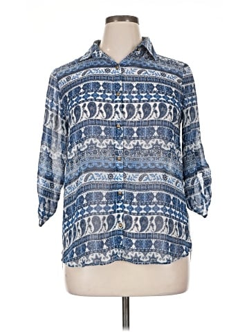 One World 3/4 Sleeve Blouse (view 1)