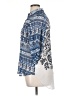 One World 100% Polyester Print Blue 3/4 Sleeve Blouse Size L - photo 5