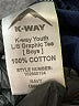 K-Way 100% Cotton Blue Long Sleeve T-Shirt Size 9 - 10 - photo 4