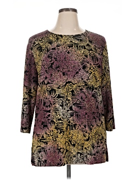 Jm Collection 3/4 Sleeve Top
