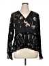 Chelsea28 100% Polyester Black Long Sleeve Blouse Size XL - photo 1