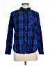 Time and Tru Plaid Blue Long Sleeve Button-Down Shirt Size 12 - photo 1