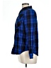 Time and Tru Plaid Blue Long Sleeve Button-Down Shirt Size 12 - photo 5